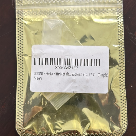 Hello Kitty Silver Plated Crystal Pendant Necklace 18" Chain Light Purple Bow - Picture 8 of 12